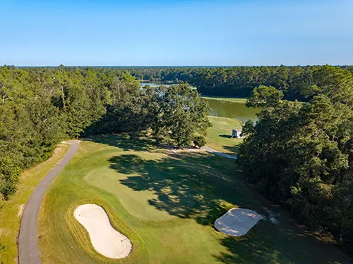 Diamondhead country club aerial golf course shot